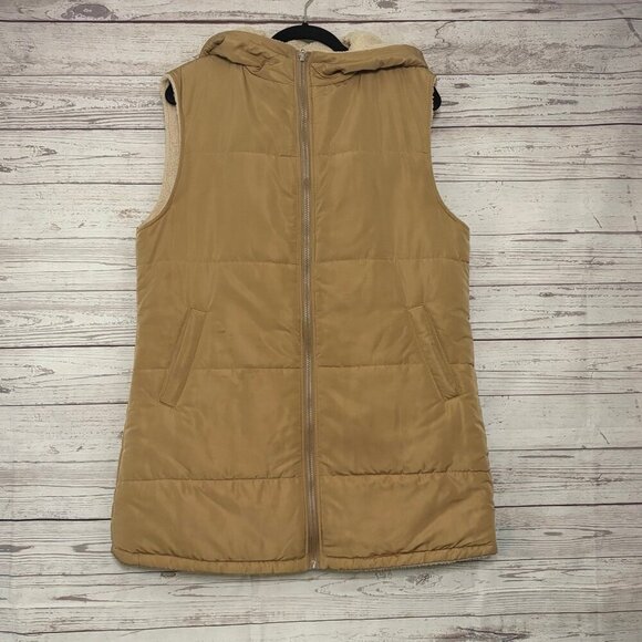 Pretty Garden Reversible Hooded Vest Medium - Picture 1 of 6